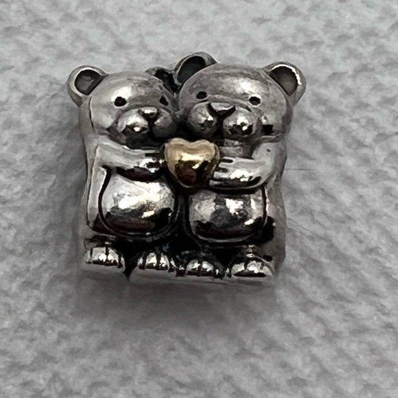 Pandora Bear Hug Charm with 14k Gold Heart - Picture 7 of 7